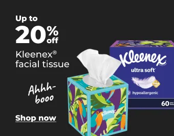 Up to 20% off Kleenex tissue