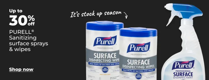 Purell sanitizing wipes and spray