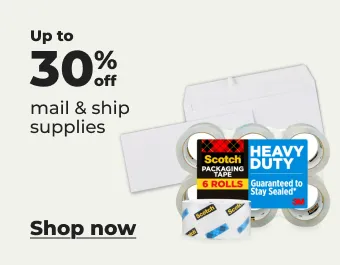 Up to 30% off mail & ship