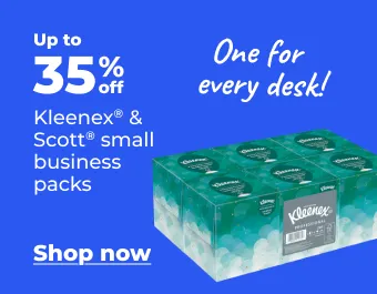 Up to 35% off Kleenex & Scott small business packs