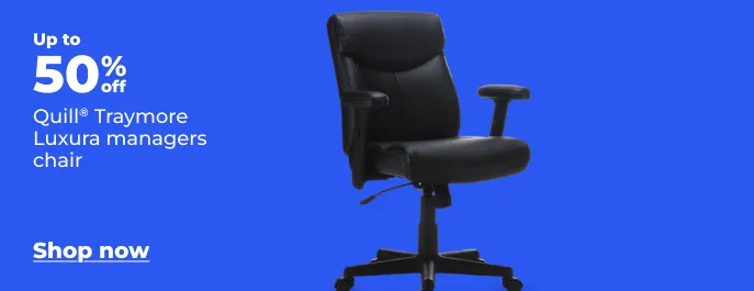 Up to 50% off Quill® Traymore Luxura managers chair