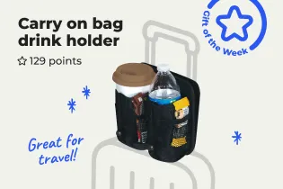 Image of carry-on bag drink holder