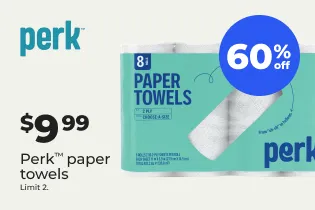 60% off Perk towels