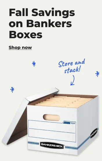 Shop now: Fall savings on bankers boxes