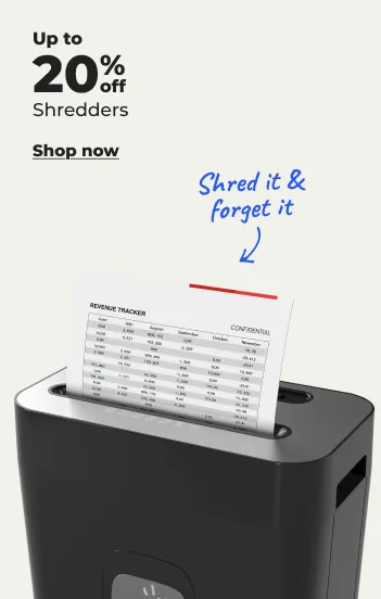 Shop now: Up to 20% off shredders