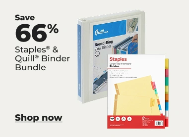 Shop now: Save 66% on Staples and Quill binder bundle