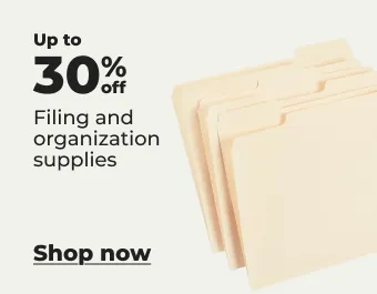 Over 30% off filing and organization supplies
