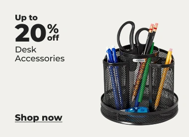 Shop now: up to 20% off desk accessories