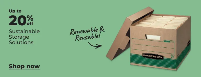 Shop now: Up to 20% off sustainable storage solutions