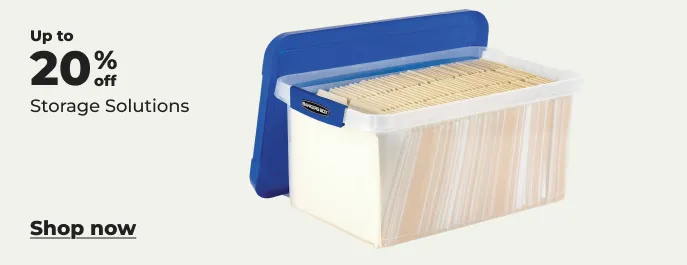 Up to 20% off storage solutions