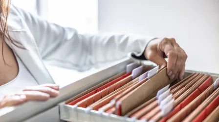 Image of office filing drawers