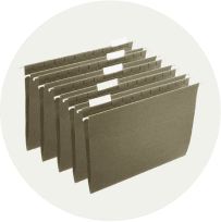 Image of hanging file folders