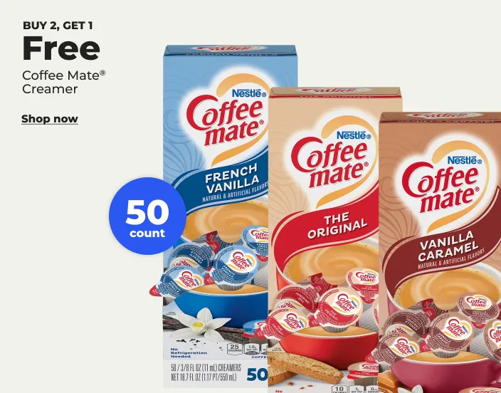 Buy 2, get 1 free Coffee Mate creamer