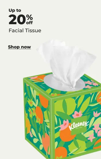 Up to 20% off facial tissue