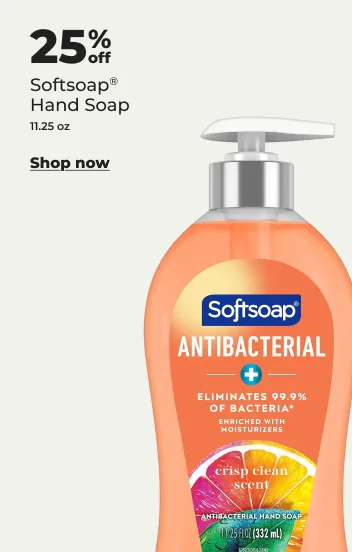 25% off Softsoap hand soap