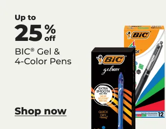 Up to 25% off BIC Gel & 40Color Pens