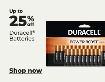 Up to 25% off Duracell batteries