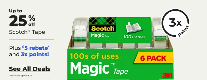Up to 25% off Scotch tape