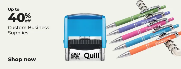 Up to 40% off custom business supllies
