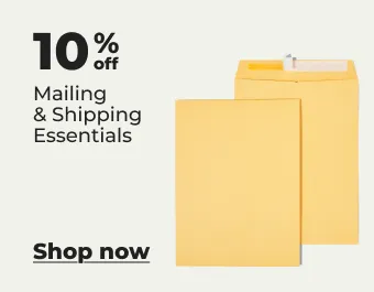 10% off mailing & shipping essentials