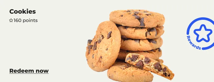 Redeem 160 points for cookies