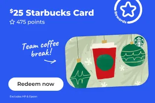 Image of $25 Starbucks card
