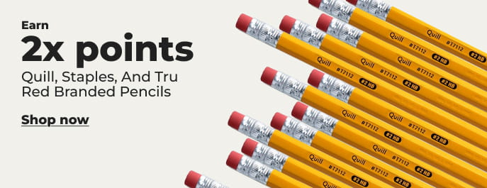 shop now: Quill, Staples TRU Red pencils