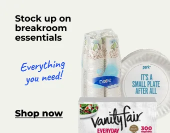 Stock up on breakroom essentials
