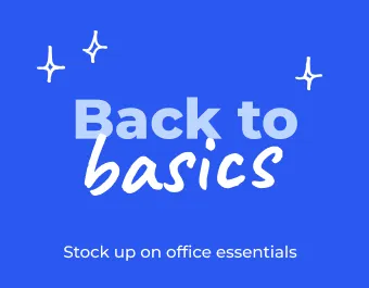 Back to basics. Stock up on office essentials