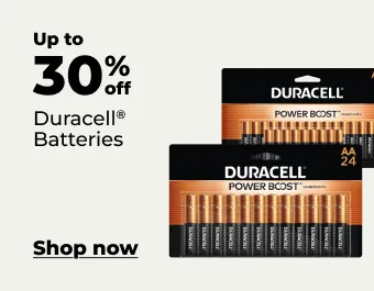 Up to 30% off Duracell batteries