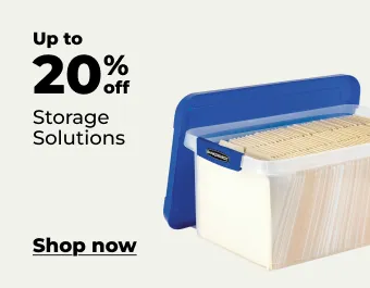 Up to 20% off storage solutions