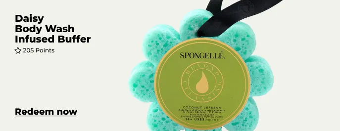Get Daisy body wash infused buffer with 205 points