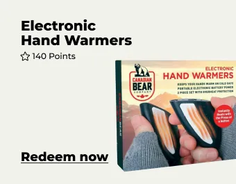 Get electronic hand warmer with 140 points