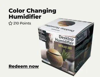 Get color changing humidifier with 210 points
