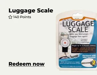 Get luggage scale with 140 points