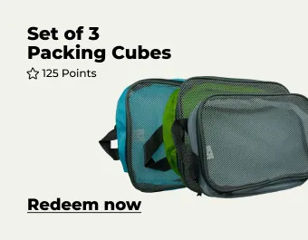 Get set of 3 packing cubes with 125 points