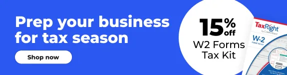 15% off W2 Forms tax kit