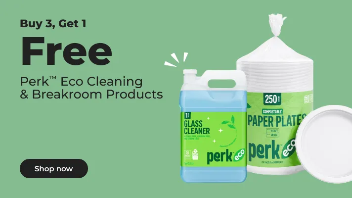 Buy 3 get 1 Perk cleaning & breakroom proucts