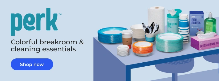 Shop now: Perk breakroom & cleaning essentials