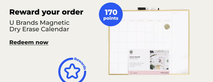 Get U-Brand magnetic dry erase calendar with 170 points