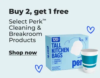 Buy 2, get 1 free Perk cleaning & breakroom products