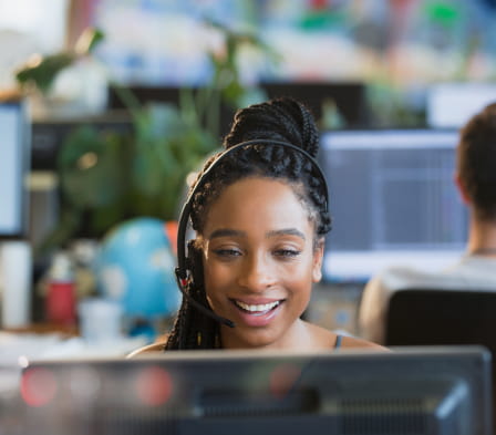 Image of a customer rep