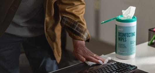 cleaning supplies background