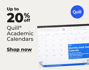 Shop now: save up to 20% on Quill academic calendars