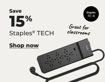 Shop now: save 15% Staples TECH