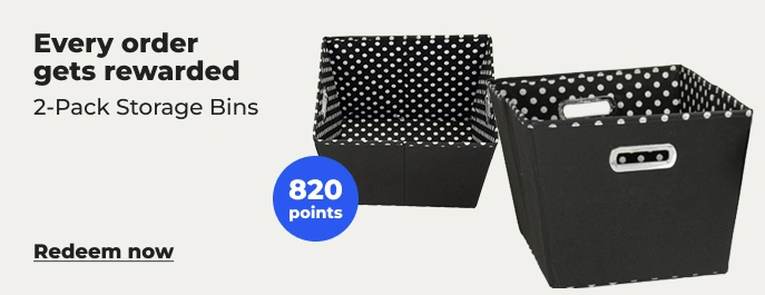Redeem now: 2-pack storage bins with 820 points