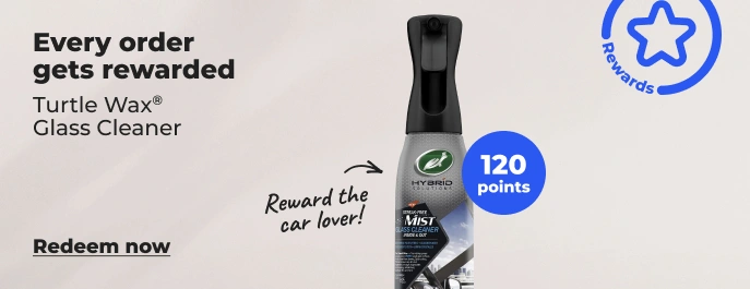 Redeem now: Turtle Wax glass cleaner with 120 pts