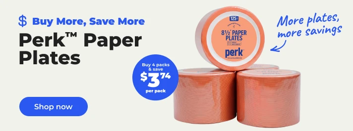 Shop now: Perk Paper Plates buy more save more