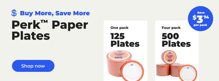 Shop now: Perk Paper Plates buy more save more