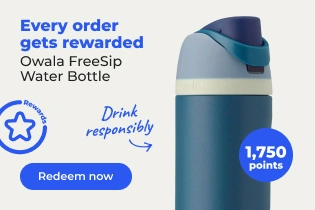 Redeem now: Owala FreeSip water bottle with 1750 points
